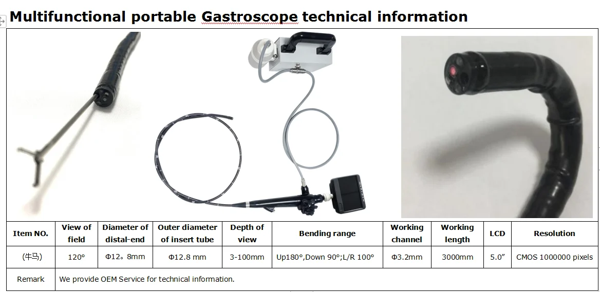 Portable Veterinary Gastroscope for Cattle and Horses Economically