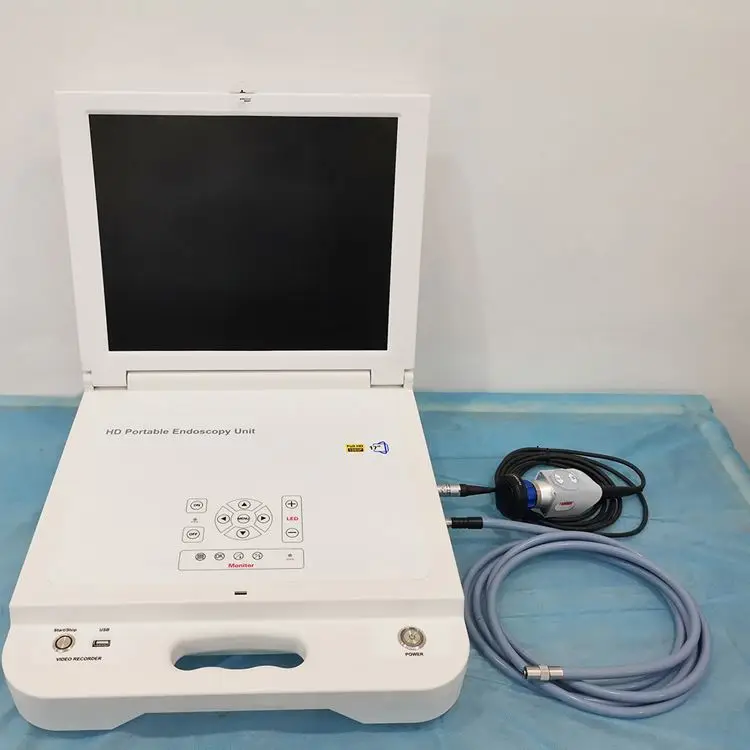 Portable Full HD Medical Video Endoscope Camera System for ENT, Urology, and Laparoscopy with Integrated 80W LED Light Source