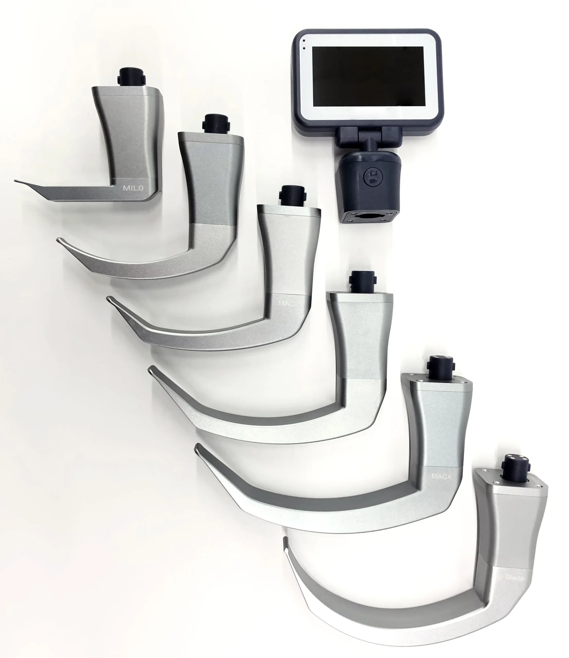 Portable Video Laryngoscope Set with 3-Inch Screen and Disposable/Reusable Options for Emergency Use